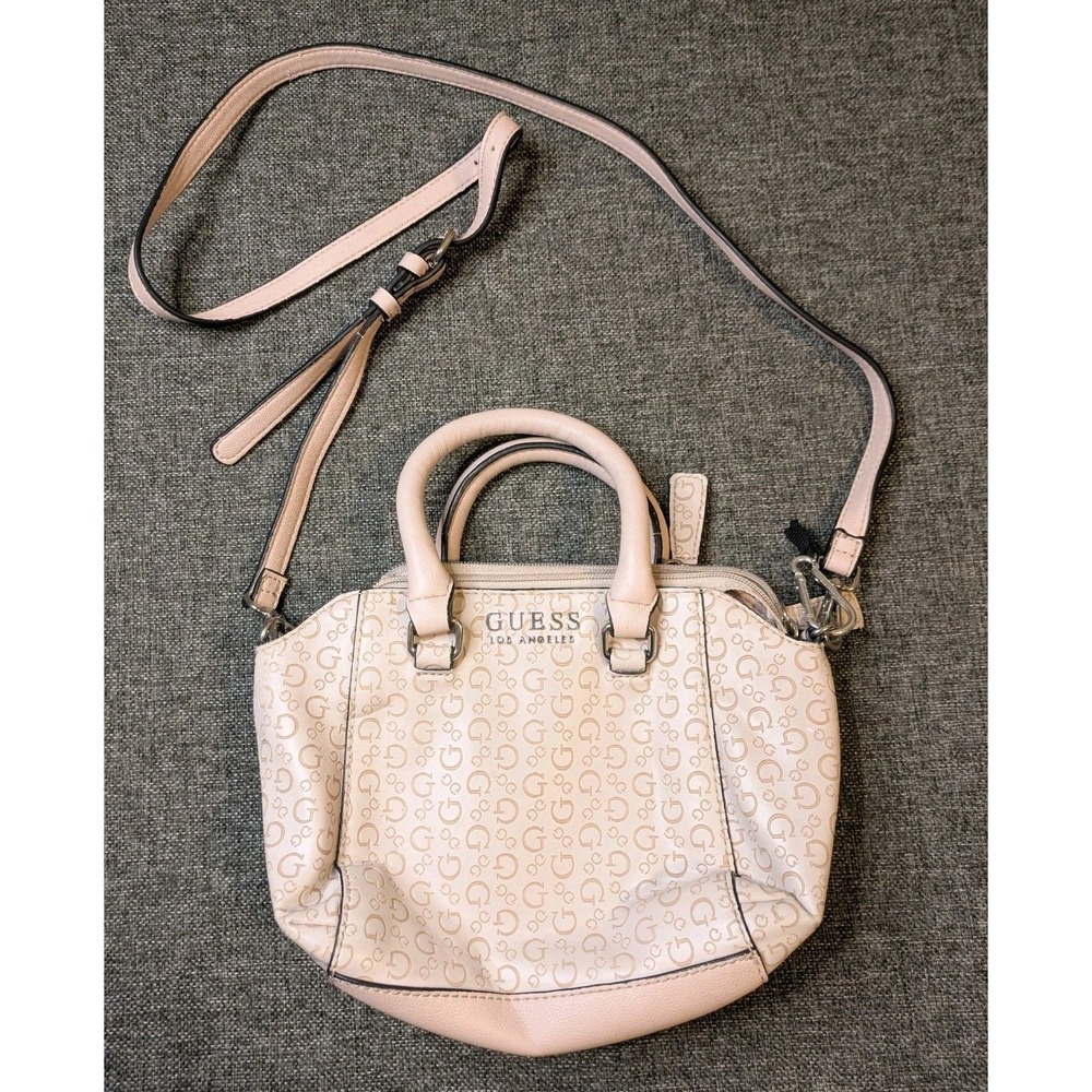 Guess Los Angeles All Over Print Loyo Davian Mini Satchel Crossbody Purse Bag